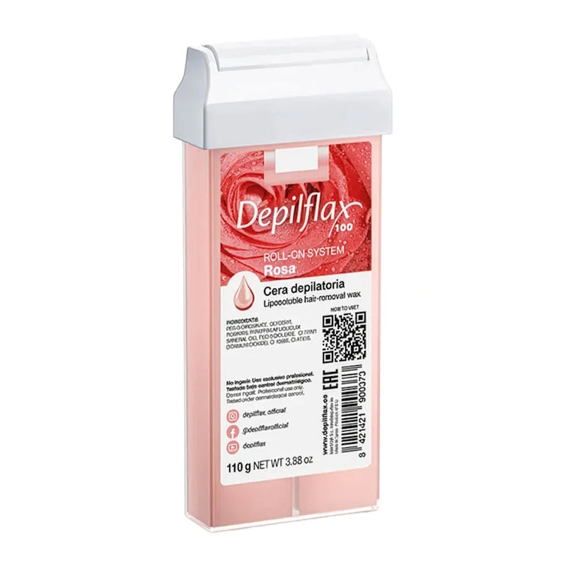 Vokspatron, Rullevoks, Depilflax Rose, 110 g