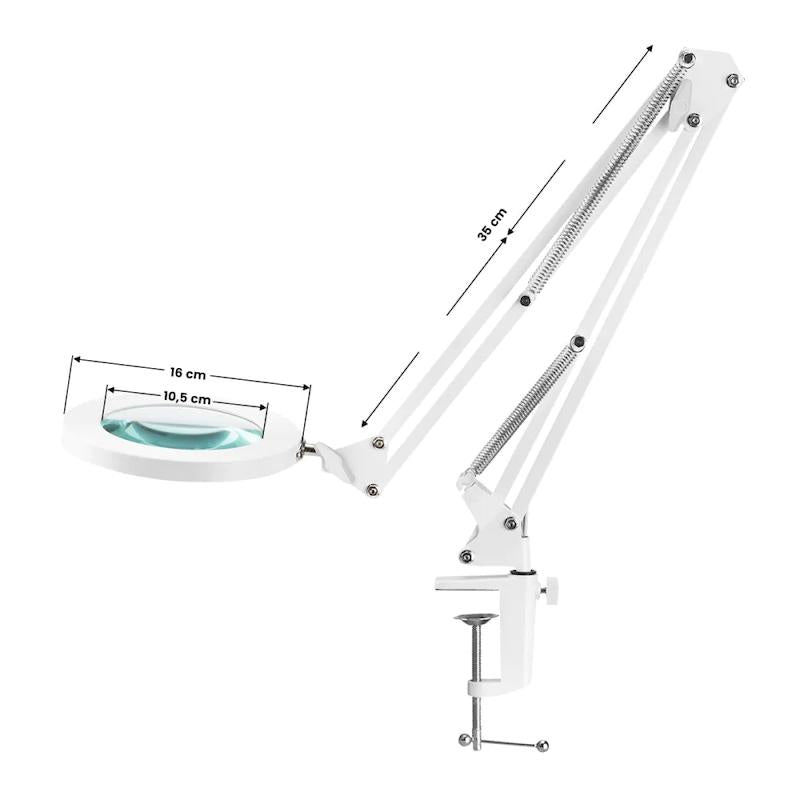 LED Luplampe til bord, 8 diopter, Sort, LUXLight 308