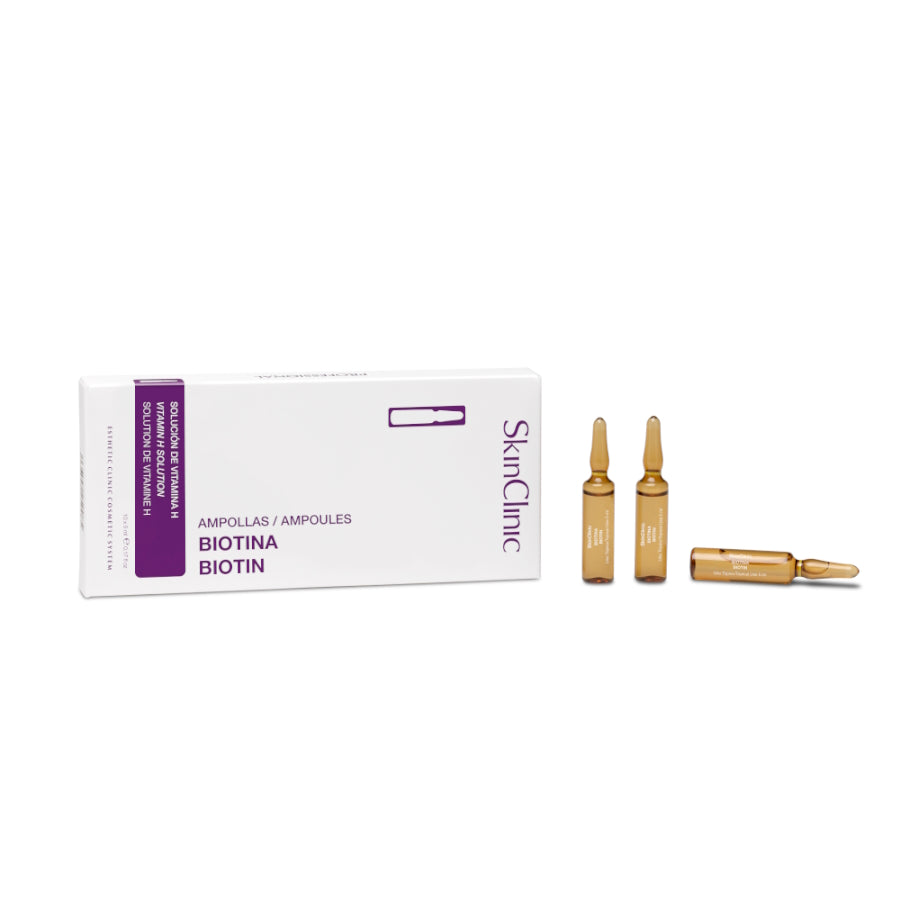 Biotin Ampoules, 10 x 5 ml ampuller, SkinClinic, Styrker hår og hud