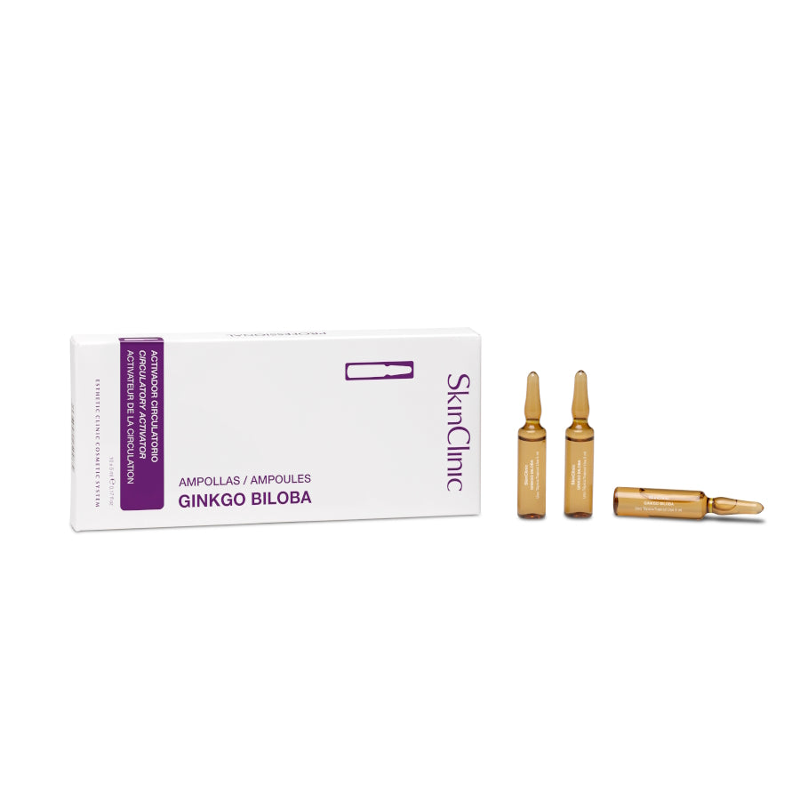 Ginkgo Biloba Ampoules, 10 x 5 ml ampuller, SkinClinic, Styrker mikrocirkulation
