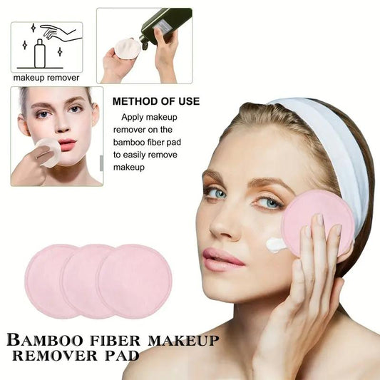 Makeupfjerner svamp af bambusfibre, Lilla, 10 styk