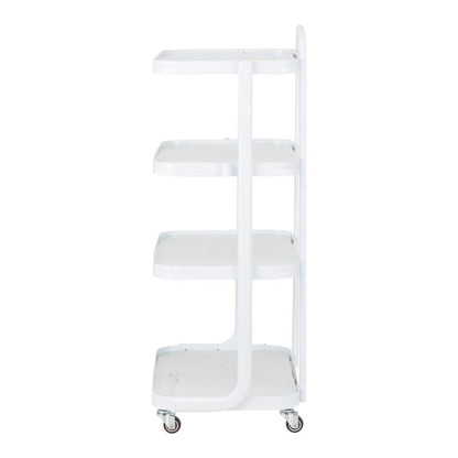 Bonito Rullebord model I7813, Aluminium med 4 glashylder, Hvid