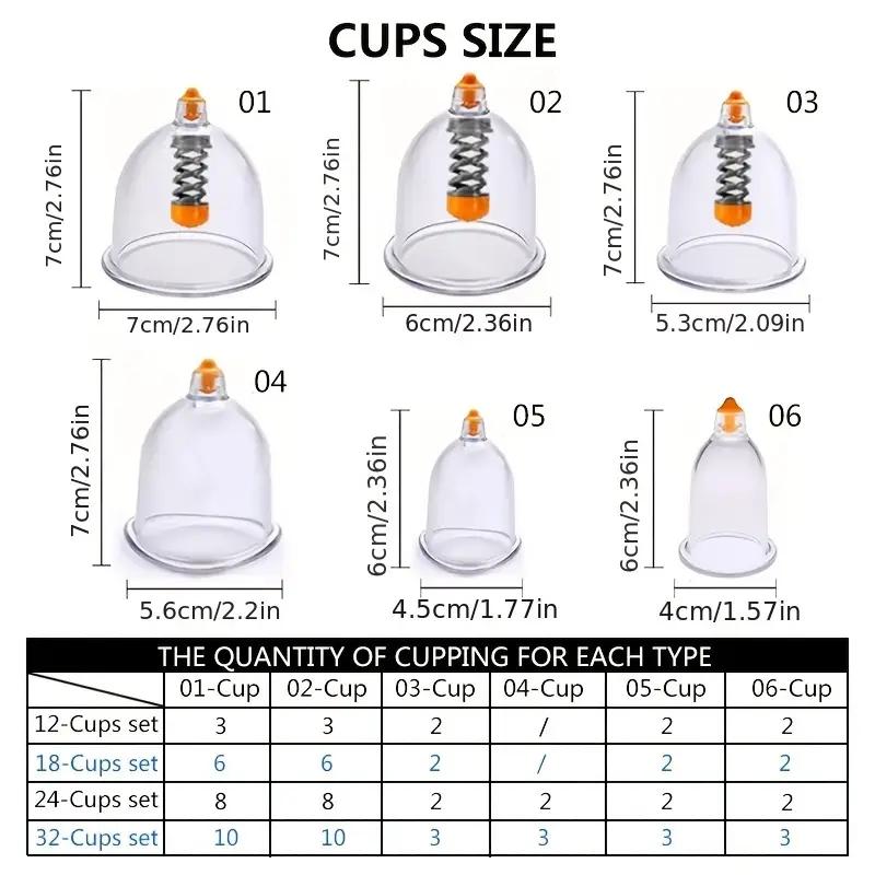 Cupping sæt med 12 cups