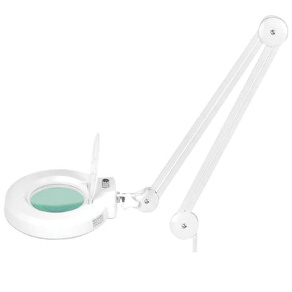 Luplampe model LUXLight S5-LED-L med 5 diopter, justering af lys og gulvstativ