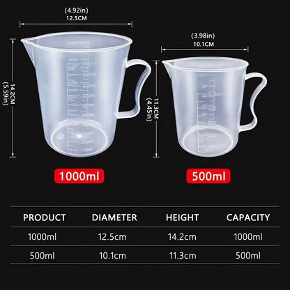 Målebæger sæt, 6 styk fra 20 ml til 1000 ml