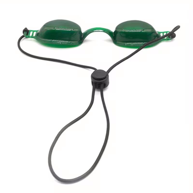 Beskyttelsesbriller til laser og lysterapi, mørkgrønne goggles