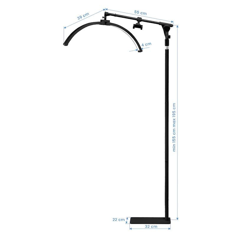 LUNA Half Moon lampe EX06, Sort