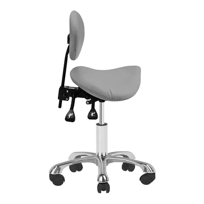 Ergonomisk sadelstol med ryglæn, grå, Bonito 2136