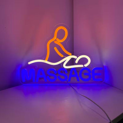 Neonskilt, MASSAGE