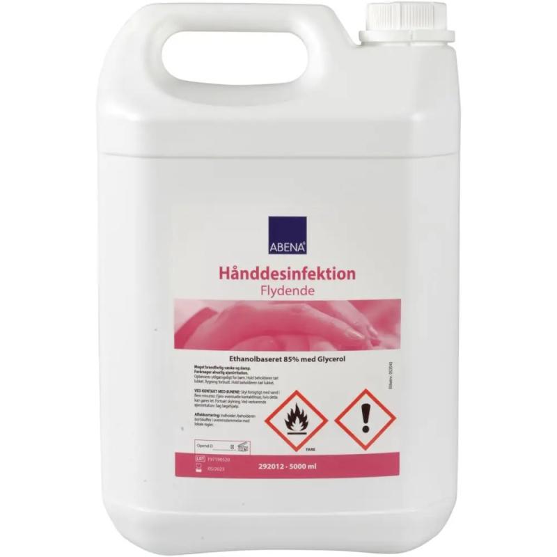Hånddesinfektion, 85% Ethanol, 5000 ml håndsprit, Abena