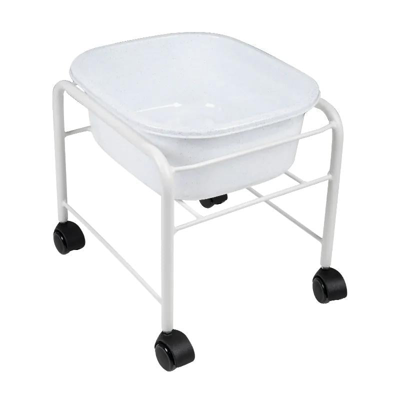 Fodbad trolley inkl. balje, hvid