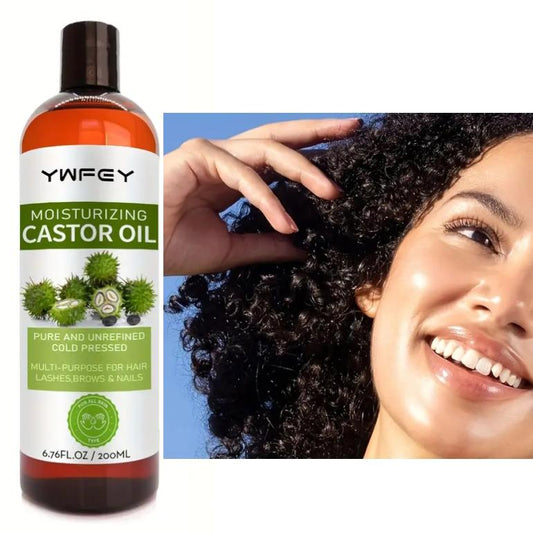 Castor Oil, Ricinusolie, koldpresset, 200 ml