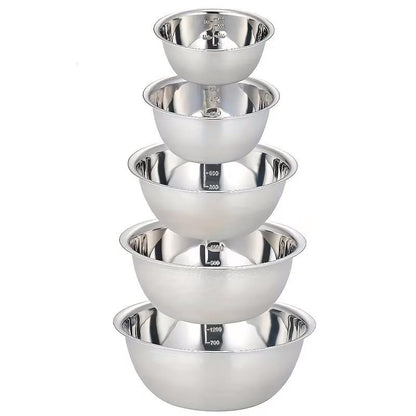 5 rustfrie skåle