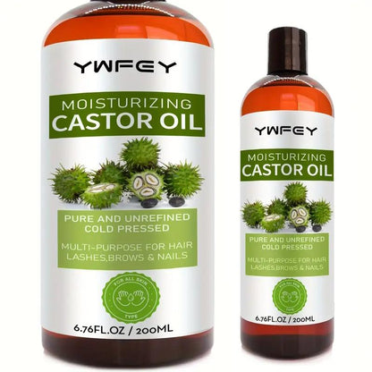 Castor Oil, Ricinusolie, koldpresset, 200 ml