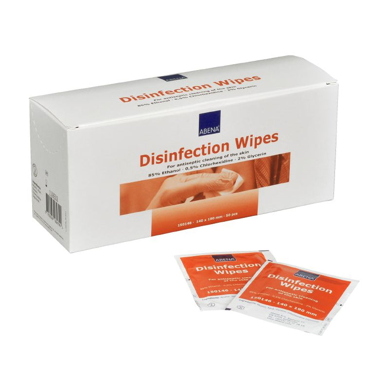Desinfektionsserviet, Abena, 85% ethanol, 0,5% klorhexidin, 2% glycerin, 50 stk