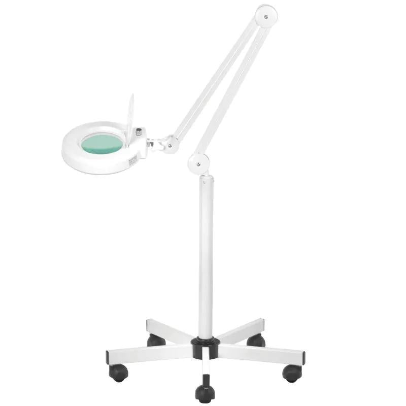 Luplampe model LUXLight S5-LED-L med 5 diopter, justering af lys og gulvstativ