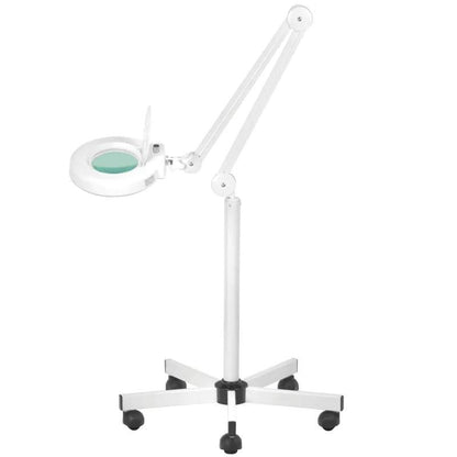 Luplampe model LUXLight S5-LED-L med 5 diopter, justering af lys og gulvstativ