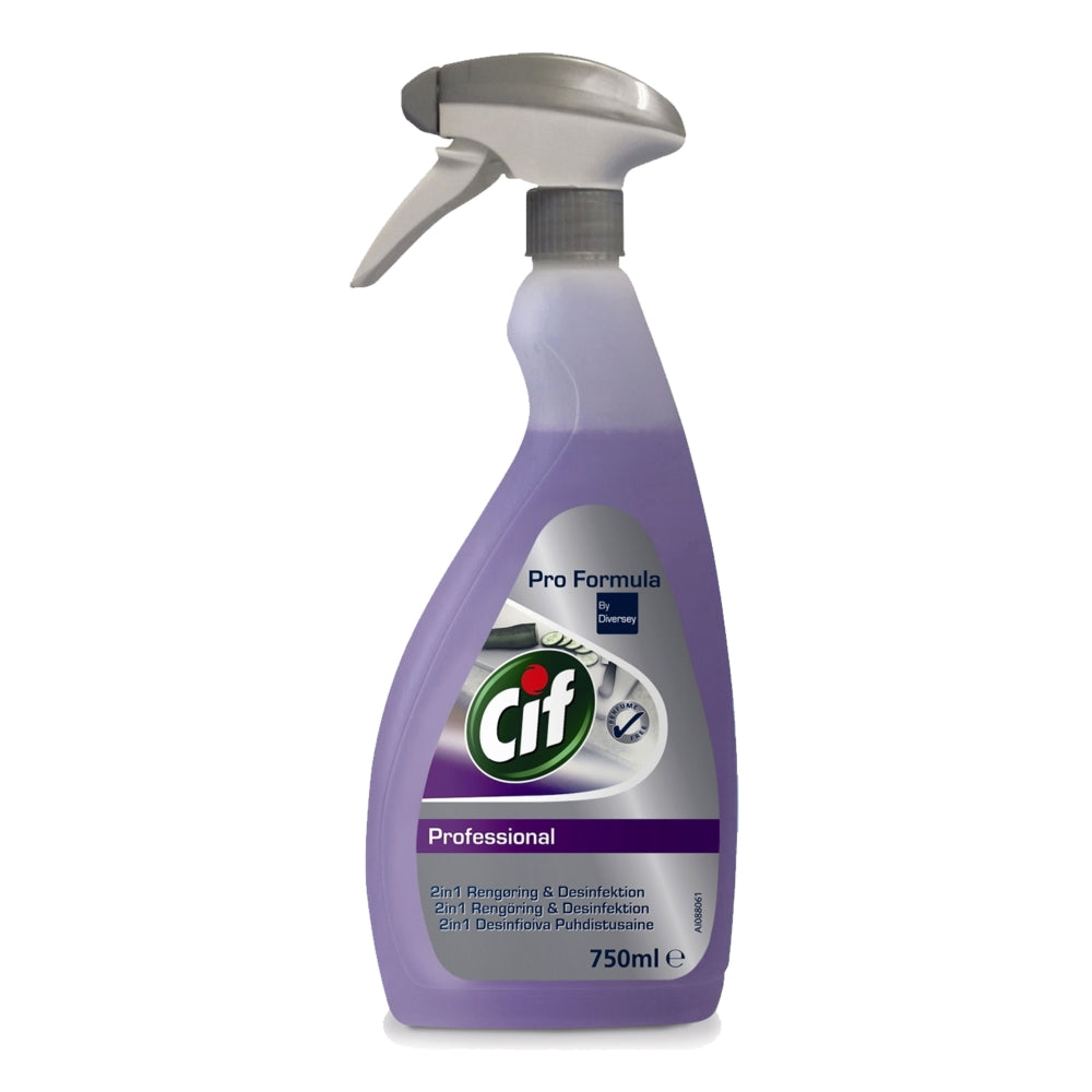 Cif Professional 2-i-1 Rengøring & Desinfektion Spray, 750 ml