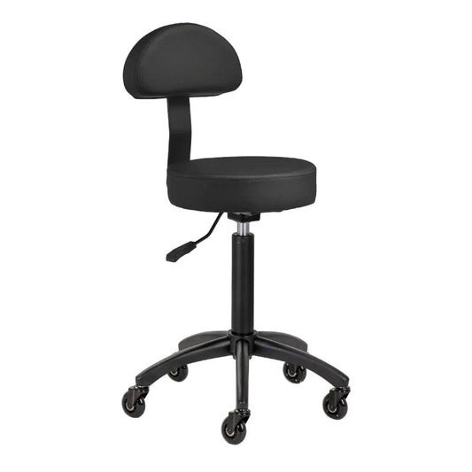 Behandlerstol med ryglæn, Bonito C-915, Sort