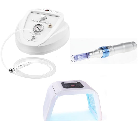 Microneedling + Diamantslibning + Lysterapi Startpakke inkl. kursus og workshop