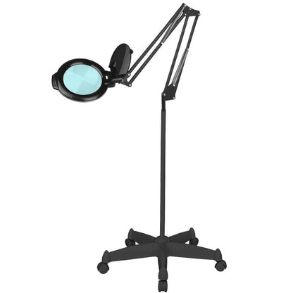 LED Luplampe med gulvstativ, LuxLight 8013/6, Sort