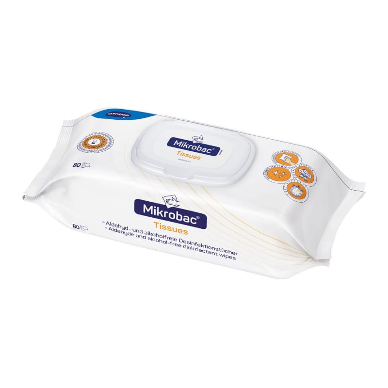 Mikrobac Tissues, Desinficerende wipes, 80 stk