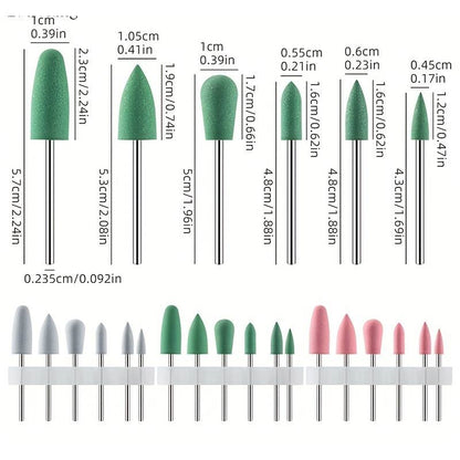 Silikone gummi polerer til finpolering af hud og negle, Grit 220 (medium)