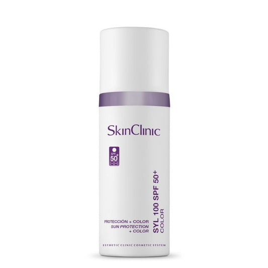 SYL 100 SPF50+ Color, 2 ml sachet, Solcreme med farve, SkinClinic