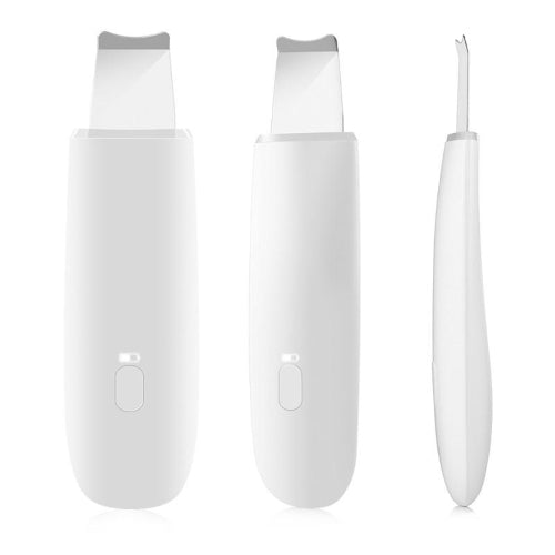 Skin Scrubber, Genopladelig via USB, Hvid