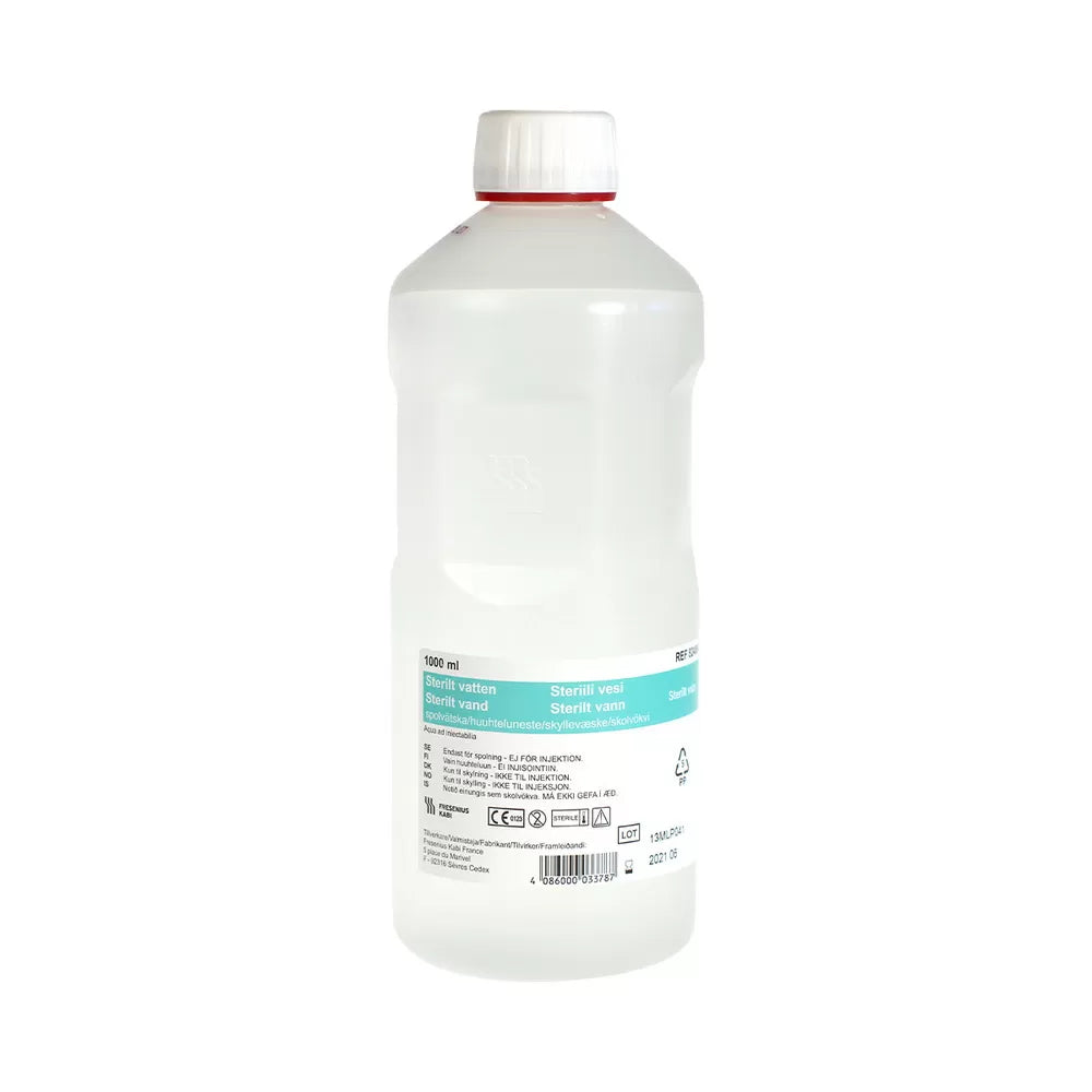 Sterilt vand, Skyllevæske, 1000 ml