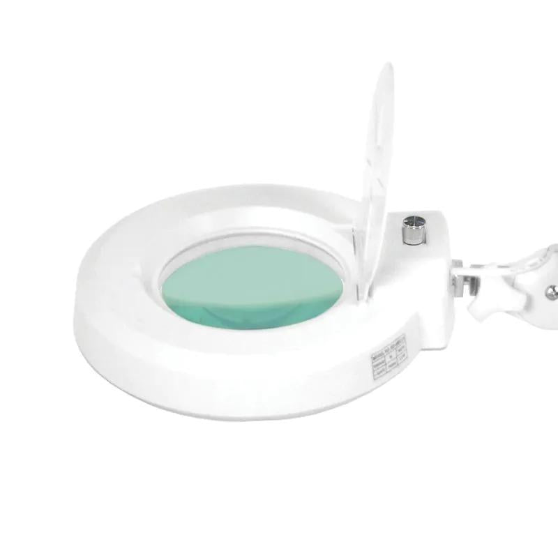 Luplampe model LUXLight S5-LED-L med 5 diopter, justering af lys og gulvstativ
