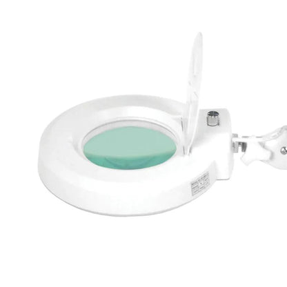 Luplampe model LUXLight S5-LED-L med 5 diopter, justering af lys og gulvstativ