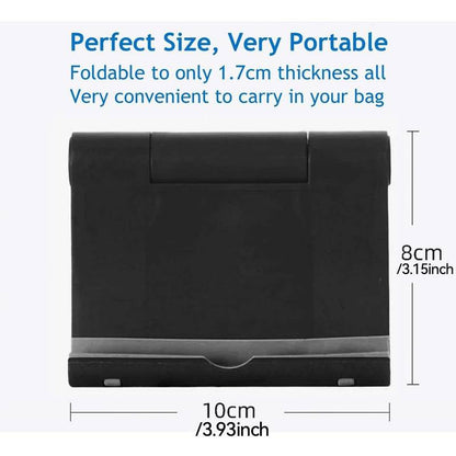 Tablet og mobilholder, sort