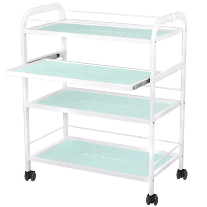 Rullebord med 4 glashylder, Bonito 0904B
