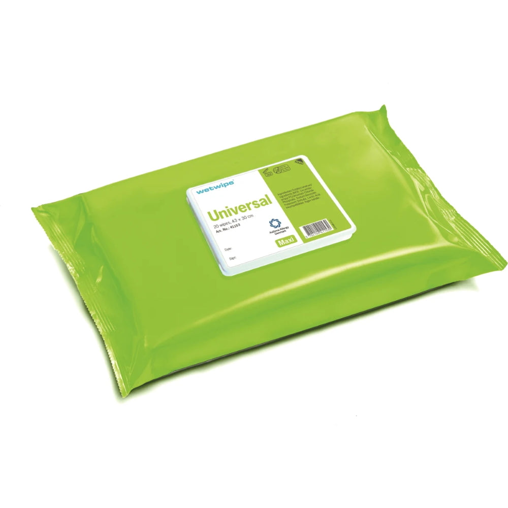 Wet Wipe Universal Maxi, 20 stk 43x30 cm