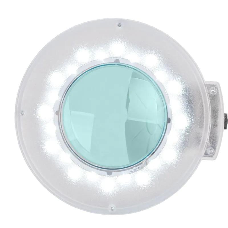 Luplampe model LUXLight S5-LED-L med 5 diopter, justering af lys og gulvstativ