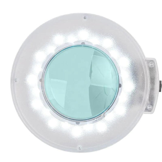 Luplampe model LUXLight S5-LED-L med 5 diopter, justering af lys og gulvstativ