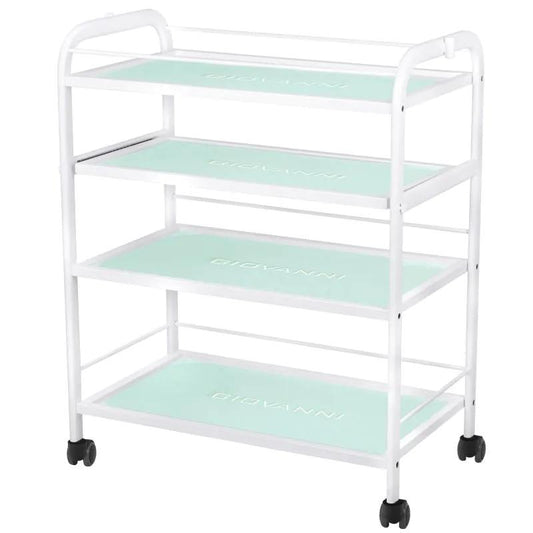 Rullebord med 4 glashylder, Bonito 0904B